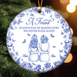 A Friend Is God's Way - Personalized Ceramic Ornament