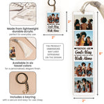 A Friend Is God's Way - Personalized Photo Acrylic Bookmark And Keychain Set