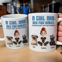 A Girl And Her Cats - Personalized Mug