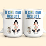 A Girl And Her Cats - Personalized Mug - Gift For Daughter