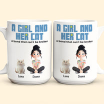 A Girl And Her Cats - Personalized Mug