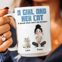 A Girl And Her Cats - Personalized Mug