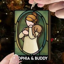 A Girl And Her Dog - A Bond Can't Be Broken - Personalized Wooden Ornament