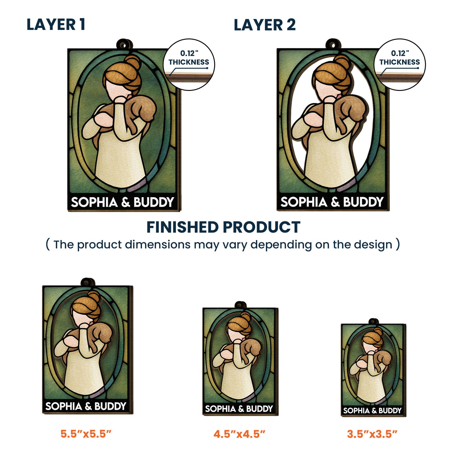 A Girl And Her Dog - A Bond Can't Be Broken - Personalized Wooden Ornament