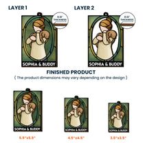 A Girl And Her Dog - A Bond Can't Be Broken - Personalized Wooden Ornament