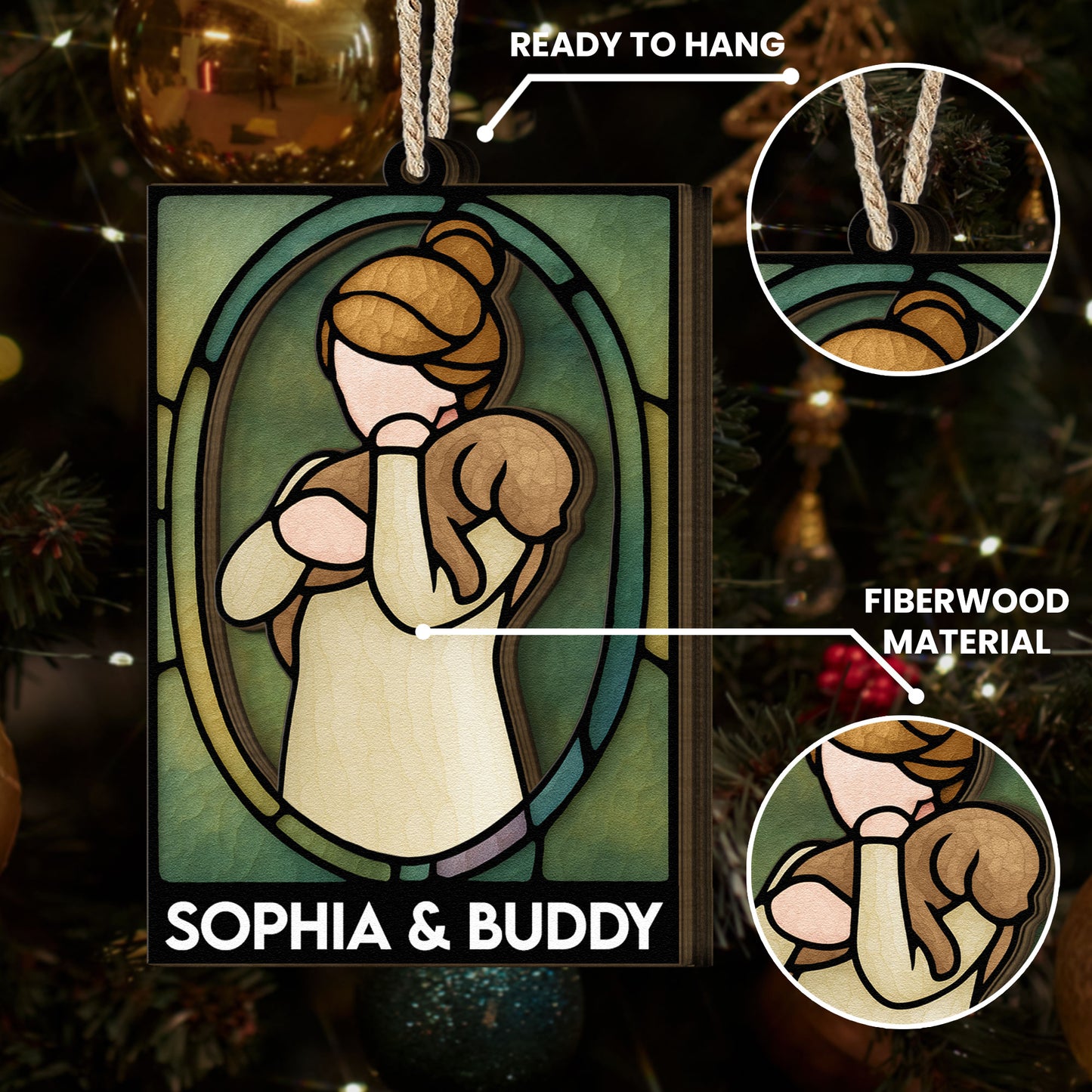 A Girl And Her Dog - A Bond Can't Be Broken - Personalized Wooden Ornament