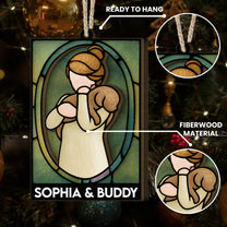 A Girl And Her Dog - A Bond Can't Be Broken - Personalized Wooden Ornament