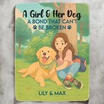 A Girl And Her Dog A Bond Can't Be Broken Anime Style - Personalized Photo Blanket