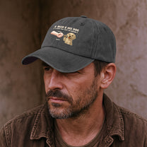 A Girl And Her Dog - A Bond That Can't Be Broken - Personalized Distressed Denim Cap