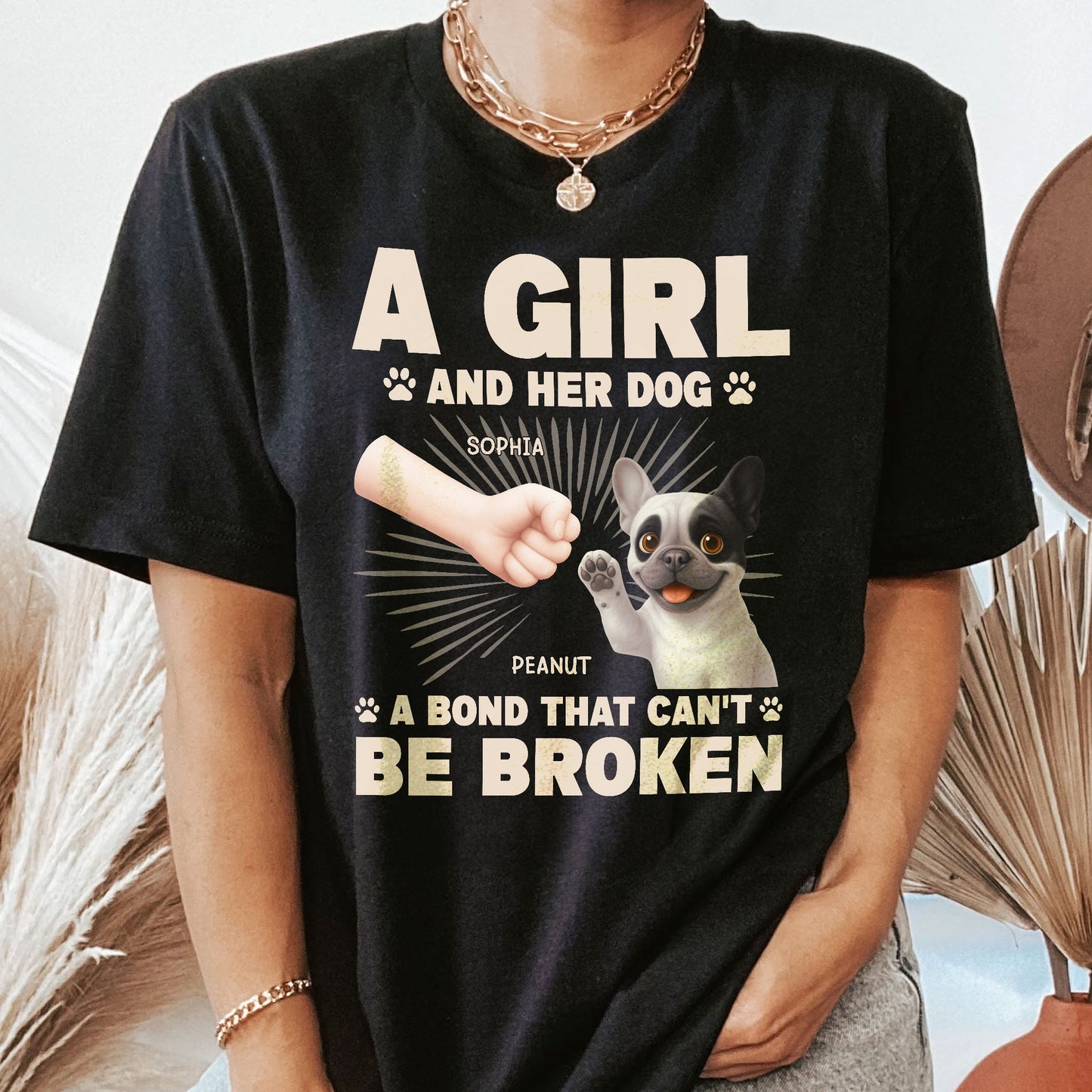 A Girl And Her Dog - A Bond That Can't Be Broken - Personalized Shirt