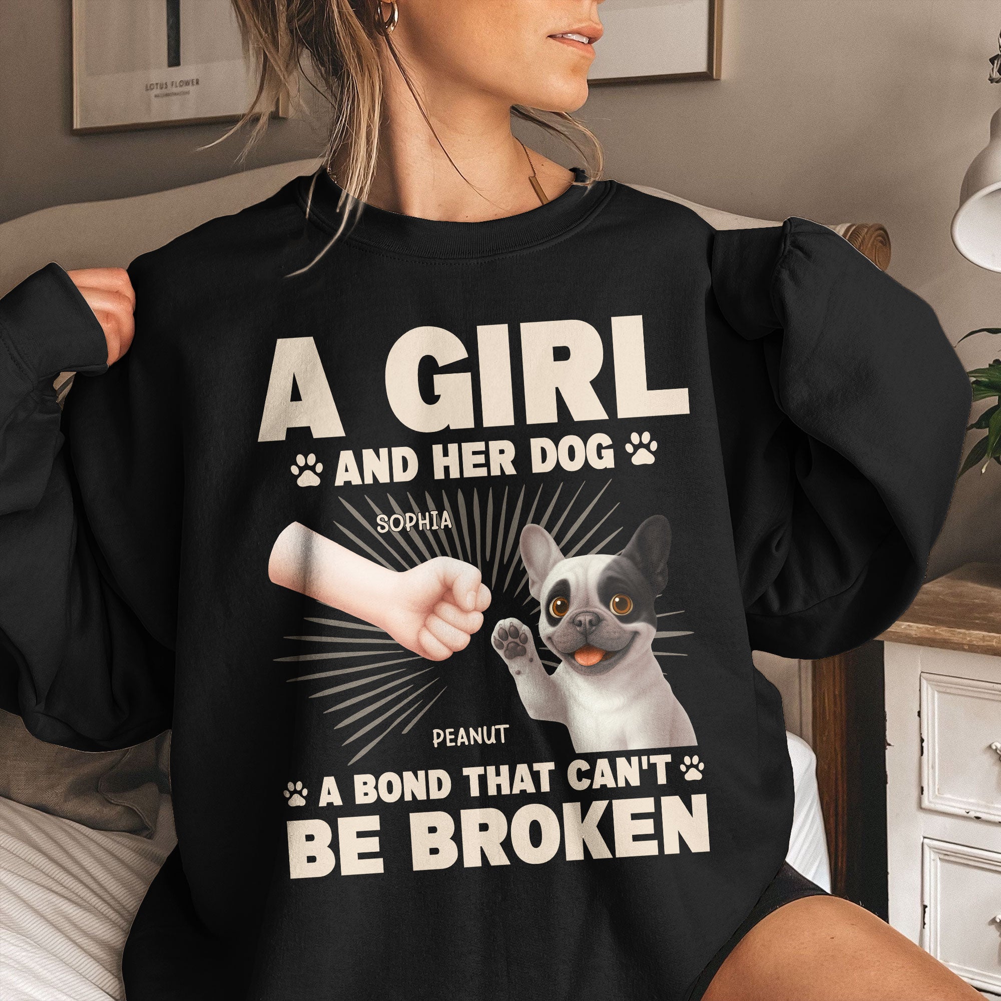 A Girl And Her Dog - A Bond That Can't Be Broken - Personalized Shirt