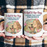 A Girl And Her Dog A Bond That Can't Be Broken Cartoon Style - Personalized Photo Mug
