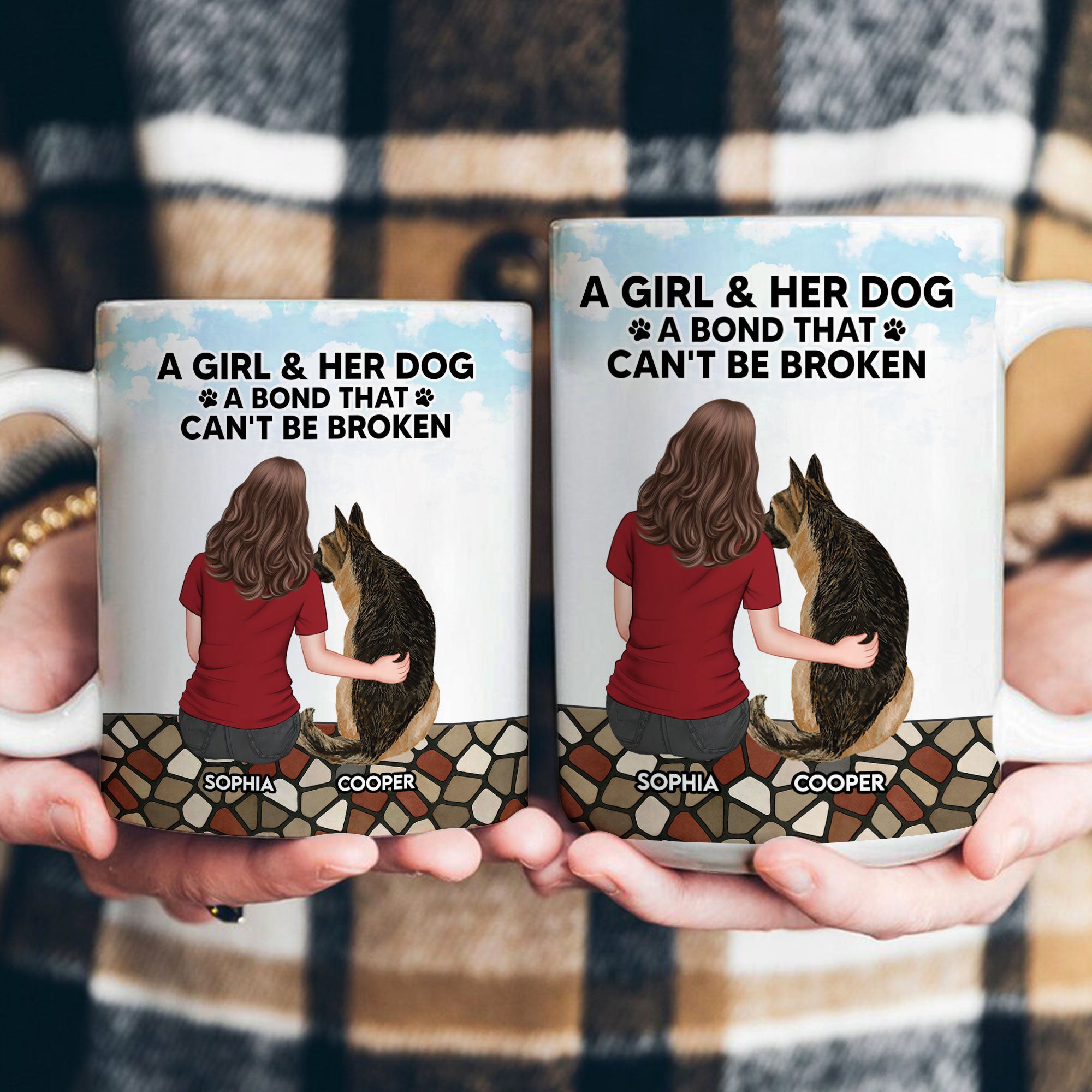 A Girl And Her Dog - New Style - Personalized Mug