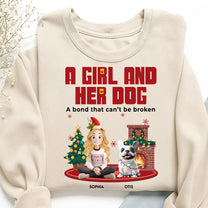 A Girl And Her Dog - Personalized Sweatshirt