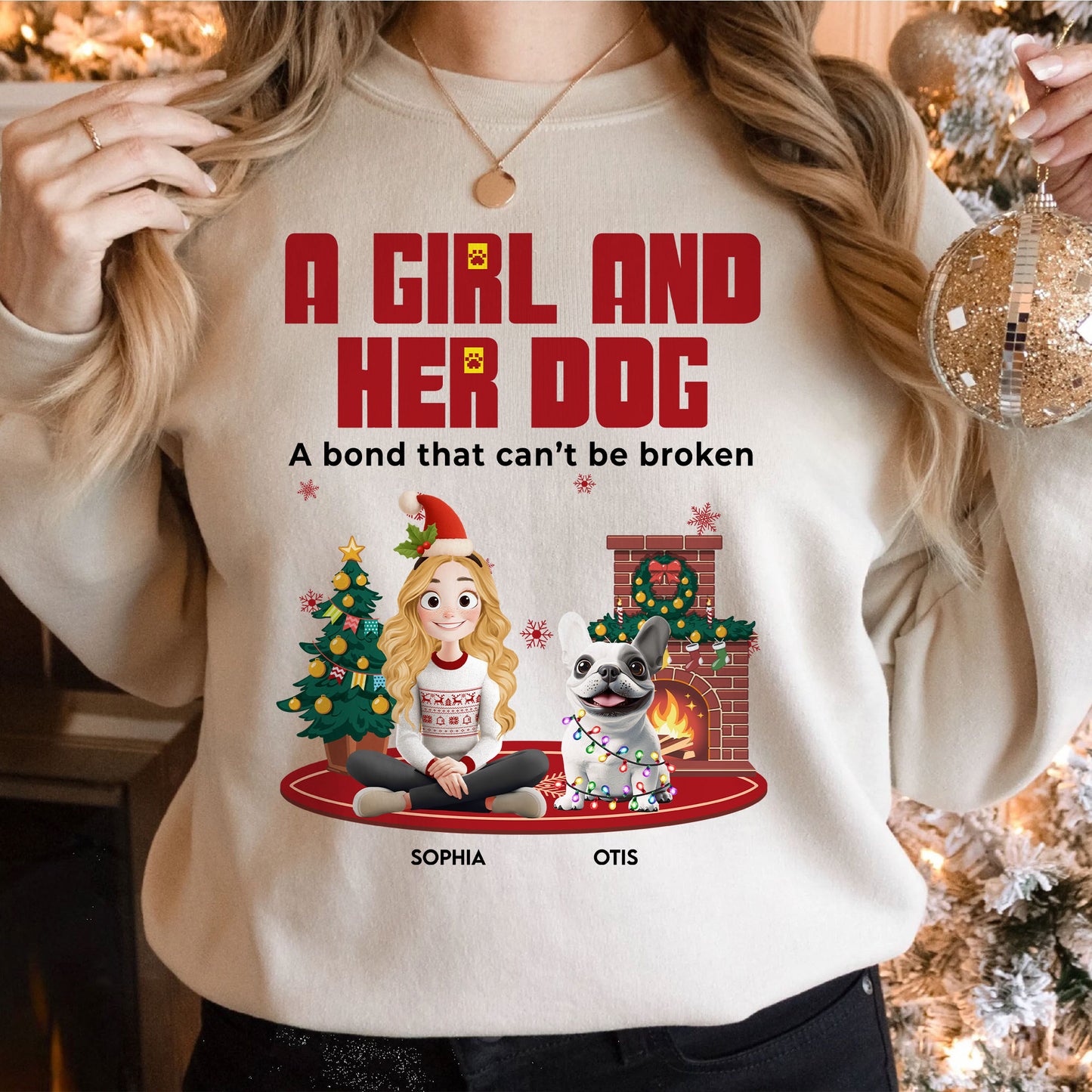 A Girl And Her Dog - Personalized Sweatshirt