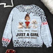 A Girl And Her Dogs Unbreakable Bond - Personalized 3D Printed Sweatshirt