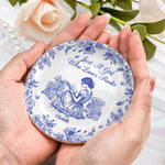 A Girl Who Loves Books Chinoiserie Toile De Jouy - Personalized Jewelry Dish - Gift For Daughter