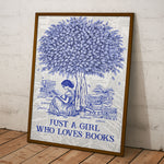 A Girl Who Loves Books - Personalized Poster
