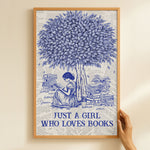 A Girl Who Loves Books - Personalized Poster