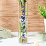A Girl Who Loves Books Toile De Jouy - Personalized Acrylic Book Vase
