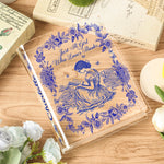 A Girl Who Loves Books Toile De Jouy - Personalized Acrylic Book Vase