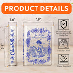 A Girl Who Loves Books Toile De Jouy - Personalized Acrylic Book Vase