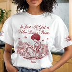 A Girl Who Loves Books, Custom Favorite Book Toile De Jouy - Personalized Shirt