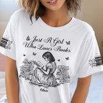 A Girl Who Loves Books, Custom Favorite Book Toile De Jouy - Personalized Shirt