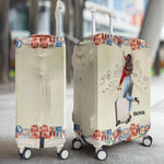 A Girl Who Really Loved Traveling - Personalized Luggage Cover