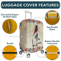 A Girl Who Really Loved Traveling - Personalized Luggage Cover