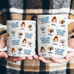 A Girl & Her Dog A Bond That Can't Be Broken - Cute Cartoon Face Version - Personalized Mug