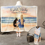 A Girl & Her Dog - A Bond That Can't Be Broken - Personalized Wearable Blanket Hoodie
