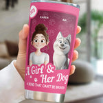 A Girl & Her Dogs Have An Unbreakable Bond Toy Box - Personalized Tumbler Cup