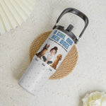 A Girl & Her Dogs With Unbreakable Bond - Personalized 30oz Tumbler With Handle