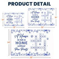 A House Is Not A Home Without Paw Prints Scrabble Toile - Personalized Poster