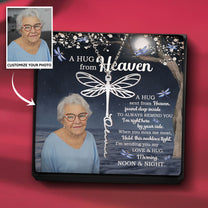 A Hug From Heaven - Custom Photo Name Necklace