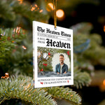 A Hug From Heaven I'm Always With You Memorial Ornament - Personalized Acrylic Photo Ornamet