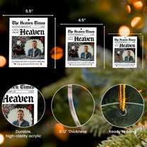 A Hug From Heaven I'm Always With You Memorial Ornament - Personalized Acrylic Photo Ornamet