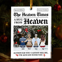 A Hug From Heaven I'm Always With You - Personalized Acrylic Ornament