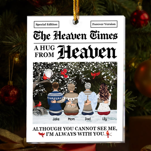 A Hug From Heaven I'm Always With You - Personalized Acrylic Ornament