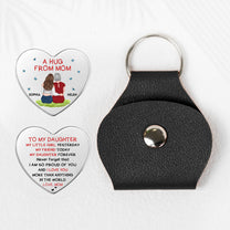 A Hug From Mom Gift For Daughter, Son - Personalized Leather Pocket Hug