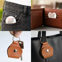 A Hug From Mom Gift For Daughter, Son - Personalized Leather Pocket Hug