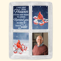 A Hug Sent From Heaven - Personalized Photo Blanket