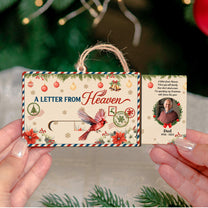 A Letter From Heaven Memorial Gifts - Personalized Wooden Slider Photo Ornament