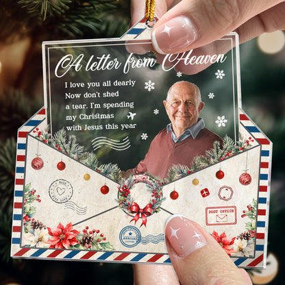 A Letter From Heaven Vintage Style - Personalized Acrylic Photo Ornament