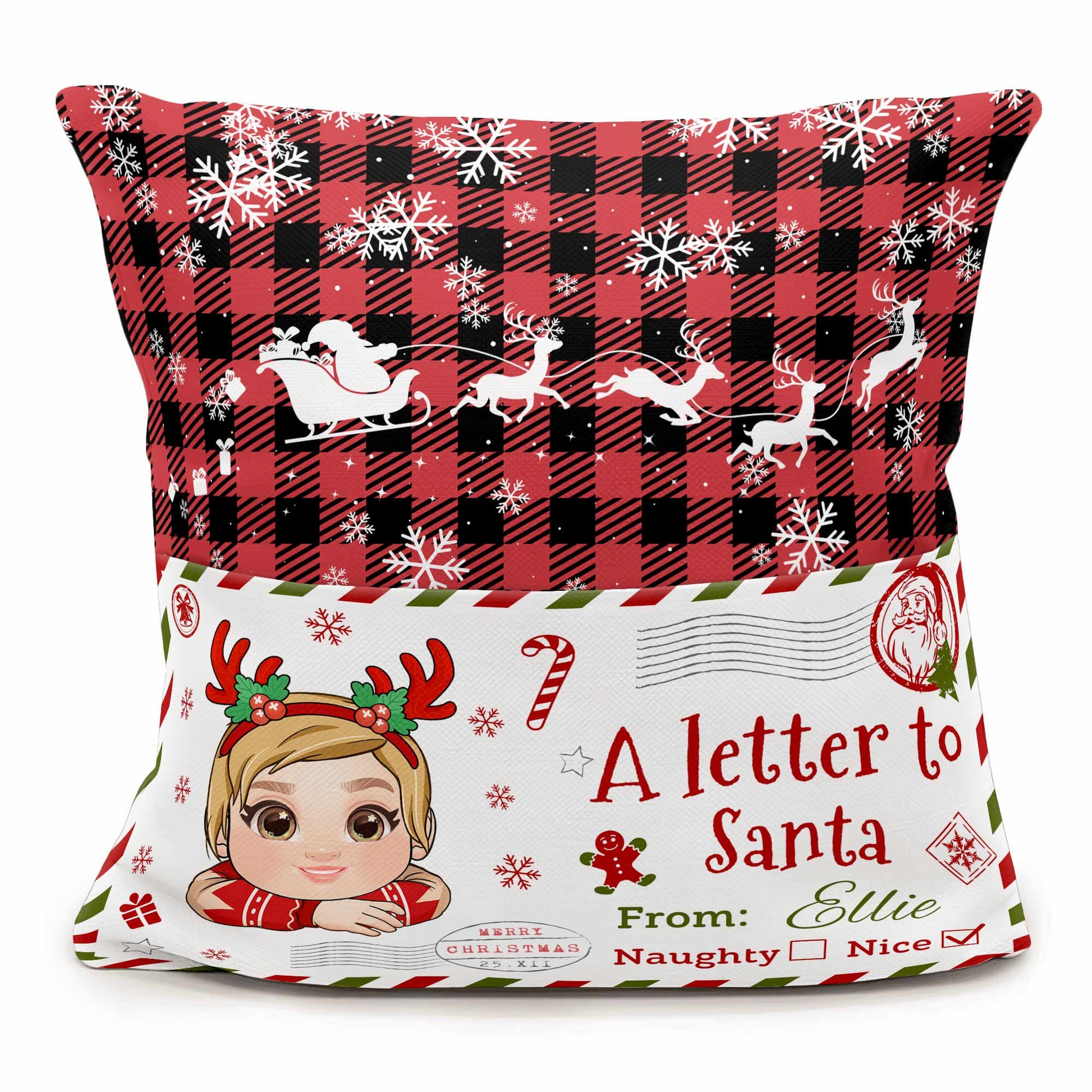 Grandma Postcard - Personalized Pillow (Insert Included) - Christmas G –  Macorner