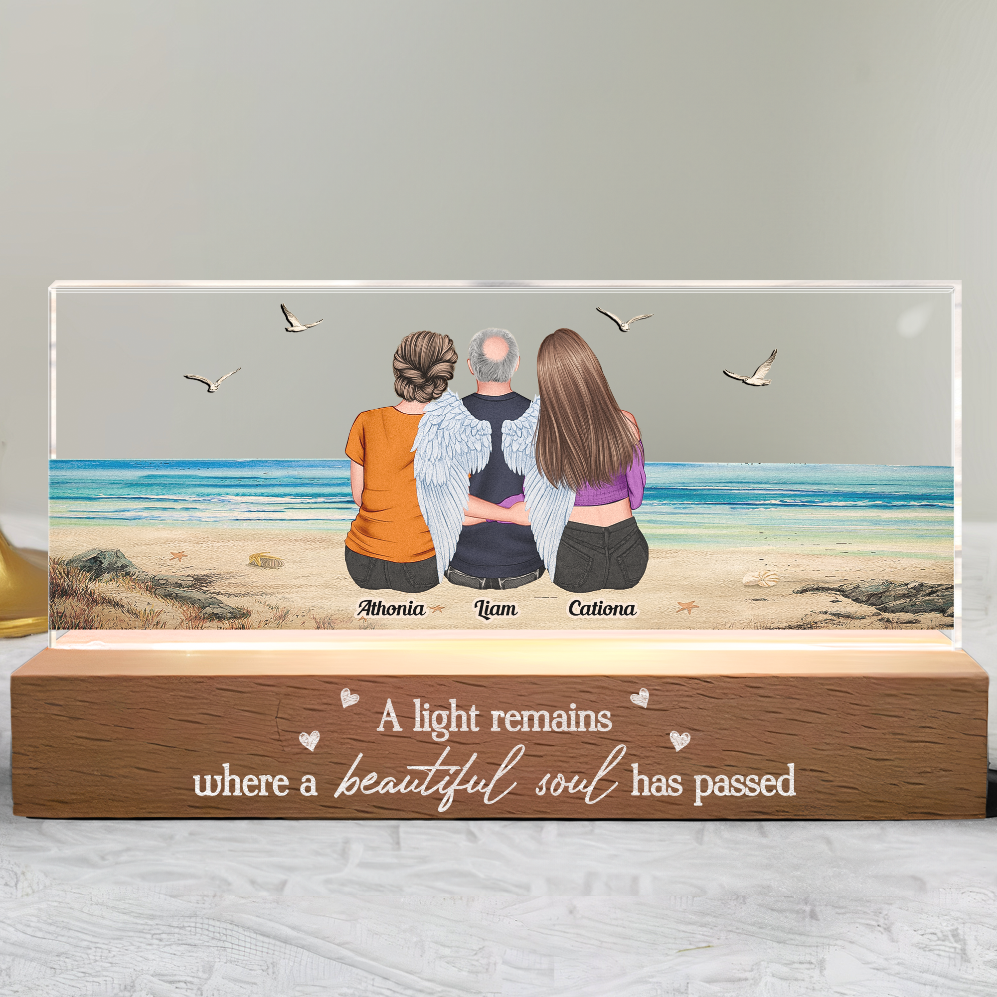 A Light Remains Where A Beautiful Soul Has Passed - Personalized LED Night Light