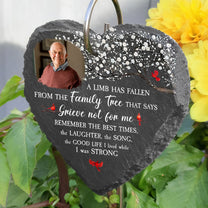 A Limb Has Fallen - Personalized Photo Memorial Garden Slate And Hook