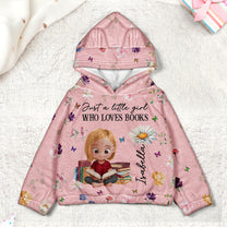 A Little Girl Who Loves Books - Personalized Kid Fleece Hooded Sweatshirt With Ears
