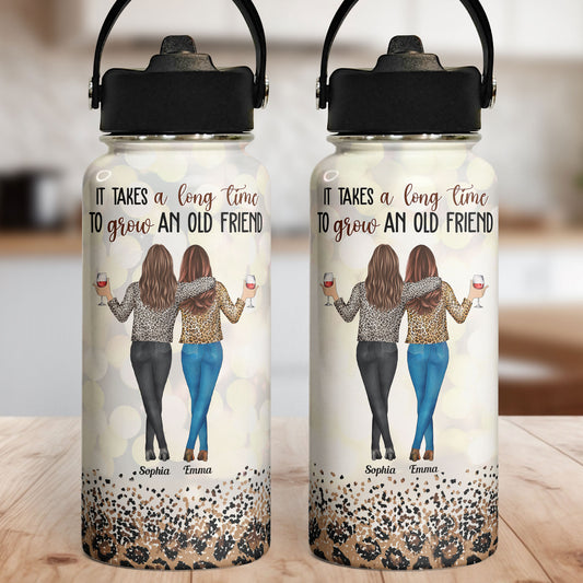 A Long Time To Grow An Old Friend - Personalized Stainless Steel Water Bottle